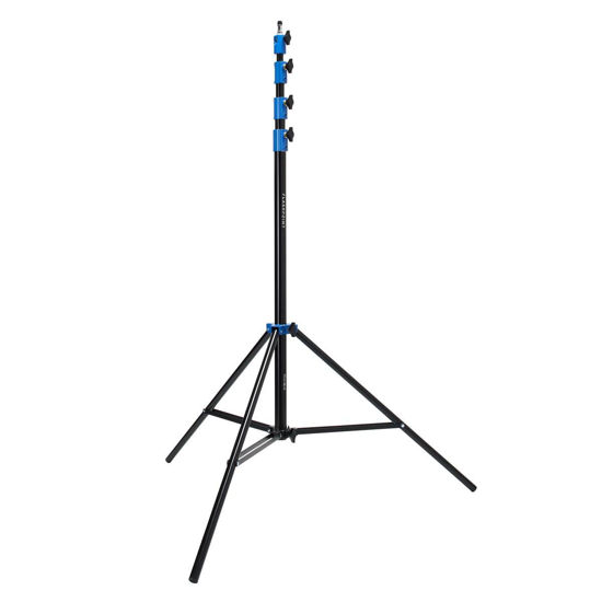 Picture of Flashpoint Color Coded Pro Air Cushioned Heavy Duty Light Stand for Photography, This Portable Photography Light Stand Tripod is Lightweight and Durable (V2) (Blue, 13')