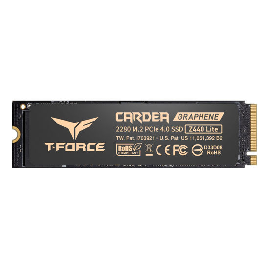 Picture of TEAMGROUP T-Force Z440 Lite 1TB TLC NAND NVMe Phison PS5021-E21T PCIe 4.0 Gen4x4 M.2 2280 Gaming SSD with Graphene Heat Spreader Works with PS5 Read/Write 5000/4200 MB/s TM8FFT001T0C129