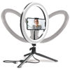 Picture of Bower 10'' Tabletop LED Ring Light, Dimmable, 3-Color Mode, 10-Level Brightness, Perfect for Vlogging, Streaming, Social Media, Compatible with Most Smartphones, USB Powered