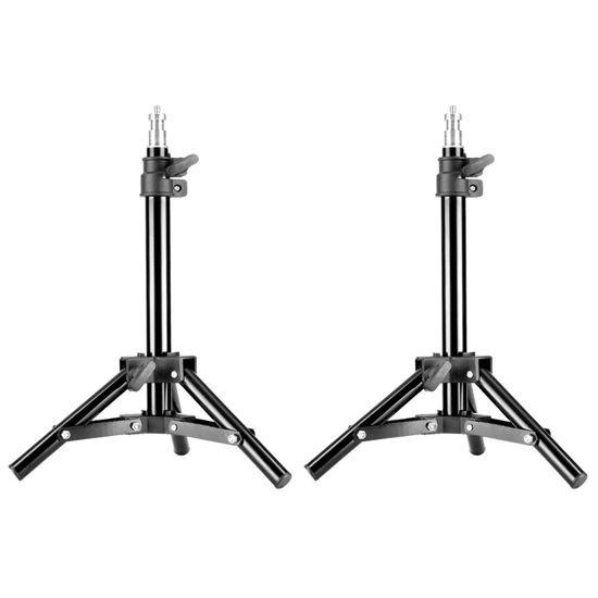 Picture of Neewer® Mini Set of Two Aluminum Photography Back Light Stands with 32"/80cm Max Height for Relfectors, Softboxes, Lights, Umbrellas, Backgrounds