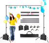 Picture of ZBWW Backdrop Stand 6.5x10ft, Photo Video Studio Adjustable Backdrop Stand for Parties, Wedding, Photography, Advertising Display