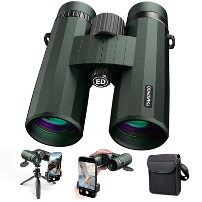 Picture of 12x42 Binoculars for Adults High Powered Binoculars Waterproof Compact Binoculars with Low Light Night Vision for Hunting Outdoor Sports Concerts Bird Watching Green