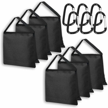 Picture of EMART Upgraded Heavy Duty Sandbag - Photo Video Studio Stage Film Weight Bags for Photo Video Studio, Light Stands Boom Arms Tripods - 6 Pack