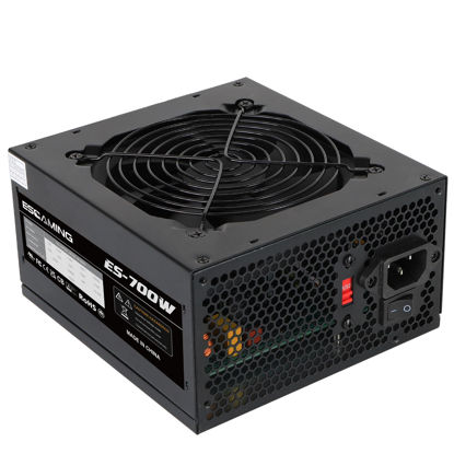 Picture of 700W Power Supply Non Modular ATX PSU with 120mm Ultra Quiet Cooling Fan, Support 115/220V Switch, All Protections, 5 Years Warranty