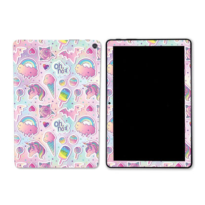 Picture of MightySkins Skin Compatible with Amazon Kindle Fire HD 10 (2023) - Unicorn Popsicle | Protective, Durable, and Unique Vinyl Decal wrap Cover | Easy to Apply & Change Styles | Made in The USA