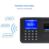 Picture of Asixxsix Fingerprint Time Clock, Intelligent Biometric Fingerprint Password Attendance Machine, Employee Checking in Recorder with 2.4 Inch Display for Office, Factory, Hotel, School