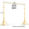 Picture of HYJ-INC Backdrop Stand 10x8.5ft(WxH) Photo Studio Adjustable Background Stand Support Kit with Clamps, Carrying Bag for Photography Video Parties Wedding Events Decoration.