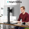 Picture of MOUNT PRO Single Monitor Stand Fits Max 32 inch Computer Screen, Free-Standing Monitor Desk Stand, Monitor Mount with Height Adjustable, Swivel, Tilt, Rotation, VESA Monitor Stand 100x100