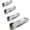 Picture of 4 Pack 1G SFP to RJ45 Module, 1000Base-T Gigabit Ethernet Copper SFP Transceiver, 1.25Gb for Cisco GLC-T/SFP-GE-T, Meraki MA-SFP-1GB-TX, Mikrotik, Ubiquiti UniFi UF-RJ45-1G, Intel, Netgear, 100m