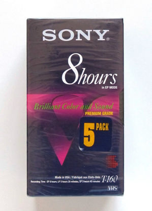 Picture of Sony T-160 8 Hours in EP Mode Blank Video Cassette - 5-Pack