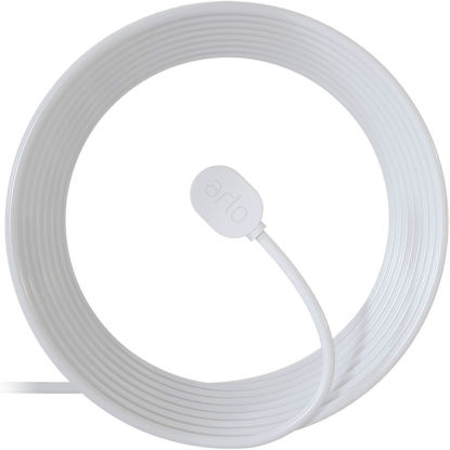 Picture of Arlo Outdoor Charging Cable - Arlo Certified Accessory - 25 ft, Weather Resistant Connector, Works with Arlo Pro 5S 2K, Pro 4, Pro 3, Ultra 2, Ultra, Floodlight, and Go 2 Cameras, White - VMA5600C