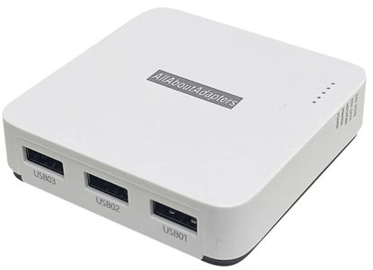 Picture of Premium 2-in-1 Wireless Wired 3-Port USB Print Server - USB Printer Network Adapter