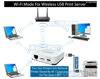 Picture of Premium 2-in-1 Wireless Wired 3-Port USB Print Server - USB Printer Network Adapter