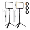 Picture of LED Photography Lighting Kit, NiceVeedi 2-Pack 8” Portable Video Light with Adjustable Tripod Stand, 2800K-6500K Dimmable Softlight Studio Light for Zoom, Game Streaming, YouTube