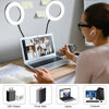 Picture of Dual Ring Light for Laptop, Computer, UPXDUMI 6 inch Desk Circle Light with Flexible Arm for Video Conferencing, Zoom Meetings, Streaming, Webcam Lighting, Video Recording, Photography, Makeup