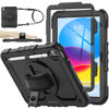 Picture of SEYMAC stock Case for iPad 10th Generation 10.9'', Full-Body Drop Protection Case with Screen Protector &360° Rotate Hand Strap/Stand, Black