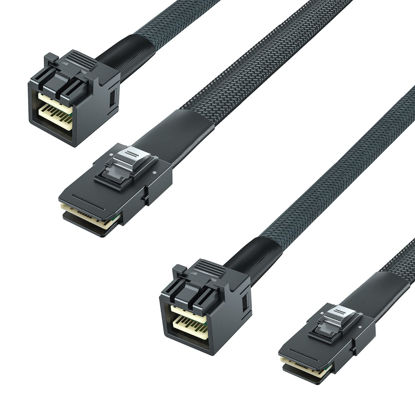 Picture of 10Gtek# Internal Mini SAS HD SFF-8643 to Mini SAS SFF-8087 Cable, 0.8-m(2.6ft), 2 Pack