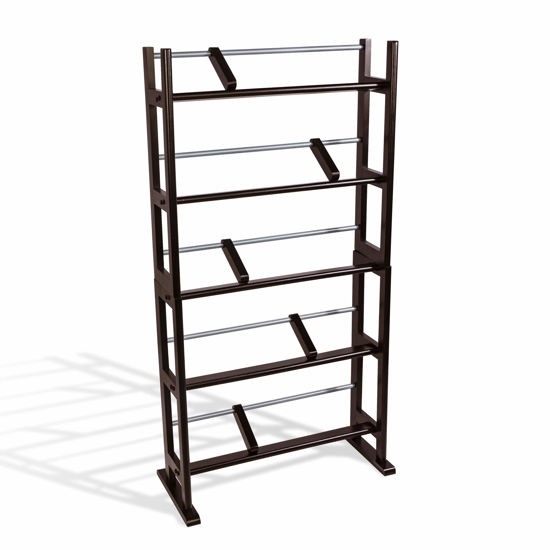 Picture of Atlantic Element Media Storage Rack - Holds Up to 230 CDs or 150 DVDs, Contemporary Wood & Metal Design with Wide Feet for Greater Stability, PN35535601 In Espresso