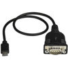 Picture of StarTech.com USB C to Serial Adapter Cable with COM Port Retention - 16" (40cm) USB Type C to RS232 (DB9) Serial Converter Cable - for PLCs, Scanners, Printers - Windows/Mac/Linux (ICUSB232PROC)