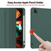 Picture of ZryXal New iPad Pro 12.9 Inch Case 2022/2021/2020(6th/5th/4th Gen) with Pencil Holder,Smart Case [Support Touch ID and Auto Wake/Sleep] with Auto 2nd Gen Pencil Charging (Midnight Green)