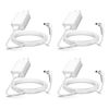 Picture of 4-Pack Indoor/Outdoor Power Adapter Charger for Ring Stick Up Cam Plug-in/Ring Stick Up 3rd Gen/2nd Gen, Ring Spotlight Cam,Ring Pan Tilt Stick Up Camera Plug in Charging Cord Cable (4m/13.2ft) White