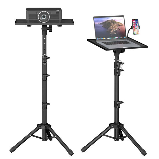 Picture of Facilife 63" Tall Projector Stand Tripod,Laptop Tripod Projector Stand Adjustable Height 22 to 63 Inches, Projector Tripod Stand, Tripod for Porjector, Projector Stand for Outdoor Movies