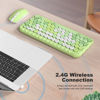 Picture of MOFII Wireless Keyboard and Mouse, Computer Keyboard with Hexagon Keycaps, USB Receiver Connection for Windows, Laptop/PC/Desktop/Notebook (Green Colorful)