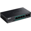 Picture of TRENDnet 6-Port Fast Ethernet PoE+ Switch, 4 x Fast Ethernet PoE Ports, 2 x Fast Ethernet Ports, 60W PoE Budget, 1.2 Gbps Switch Capacity, Metal, Lifetime Protection, Black, TPE-S50