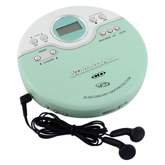 Picture of Studebaker SB3703MW Retro Joggable Personal AM/FM CD Player - Mint/White