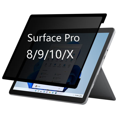 Picture of Privacy Screen Protector Compatible for Microsoft Surface Pro 8,Surface Pro 9,Surface Pro X,Surface Pro 10(Released in 2024) - 13 Inch Removable,Compatible with Touchscreen and Stylus Pen