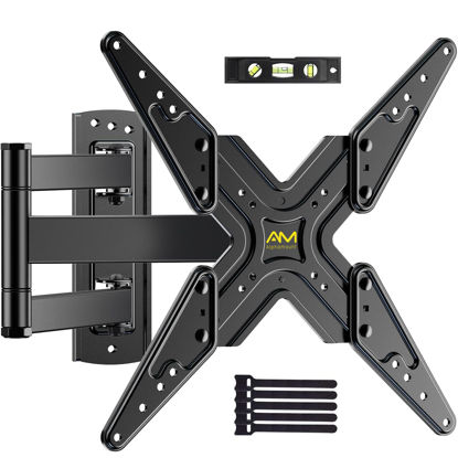 Picture of TV Mount, Full Motion TV Wall Mount Swivel Tilt for 26-60 Inch TVs and Monitors up to 70lbs, Single Stud Corner Outdoor Wall Mount TV Bracket Articulating Extension Leveling Max VESA 400X400mm