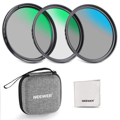 Picture of NEEWER 82mm UV/CPL/ND Lens Filter Kit with Hard Shell Storage Case, Multicoated Optical Glass & Aluminum Alloy Frame, UV + Circular Polarizer (CPL) + Neutral Density (ND4) Filter for 82mm Camera Lens