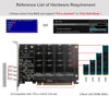 Picture of COMeap Quad NVMe PCIe Adapter M.2 NVMe SSD to PCI-e 4.0 3.0 x16 Card with Individual LED Indicator Heat Sink Support 2230 2242 2260 2280 NVMe SSD (PCI-e Bifurcation Required)