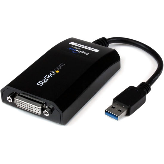 Picture of StarTech.com USB 3.0 to DVI / VGA Adapter - 2048x1152 - External Video & Graphics Card - Dual Monitor Display Adapter Cable - Supports Mac & Windows (USB32DVIPRO)