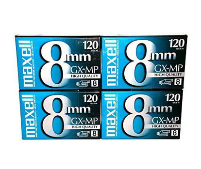 Picture of Maxell 8mm GX-MP 120 Video Camcorder tapes (4-pack)