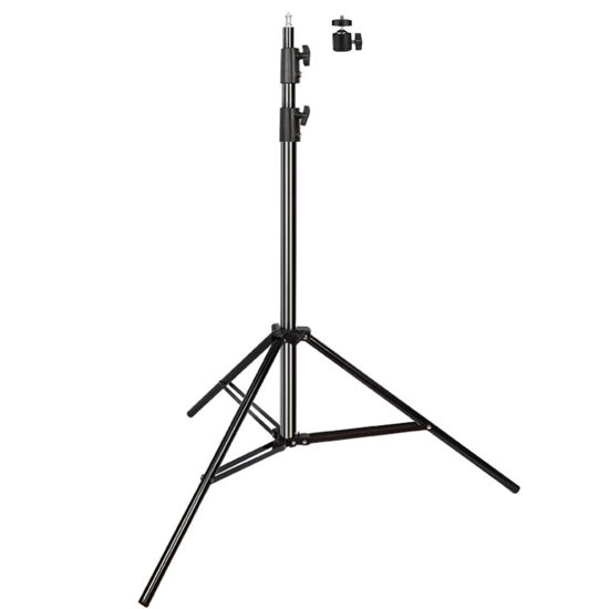 Picture of Aluminum Alloy Photography Tripod Stand, 9.19 Feet/2.8m Studio Lighting Tripod Stand for Video Lights, Photography Lights, Reflectors, Softboxes, Umbrellas