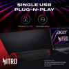 Picture of acer Nitro 2.0 Bluetooth USB Computer Speakers Gaming Soundbar for Laptop Desktop Monitor Tablet Phone via USB/USB-C on PC Mac & Android, Nitro Pulse RGB Lights, 3.5mm Audio, Xbox PS5