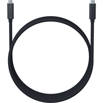 Picture of Razer Thunderbolt 4 Cable (0.8m / 2.5ft): Up to 40 Gigabits Per Second - Up to 8K Resolutions - Up to 100W Charging - Compatible with Windows PC/Mac/Thunderbolt 3 Devices - Black