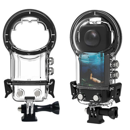 Picture of iEago RC Dive Case for Insta360 X3, 50m (164ft) Waterproof Case Underwater Photography Housing Depth Protective Shell with Bracket Mount for Insta360 X3 Camera Accessories