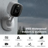 Picture of AOQEE 2K Cameras for Home Security-Outdoor/Indoor Camera for Dog/Cat/Pet/Nanny/Baby, Color Night Vision, White Light, Siren, 24/7 SD Recordings, Works with Alexa/Google Home, C1-White-2P (2.4Ghz WiFi)