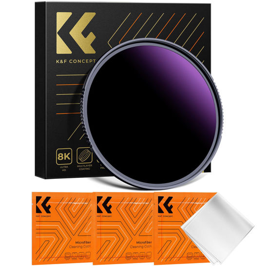 Picture of K&F Concept 82mm ND1000000 Ultra Dark ND Camera Lens Filter 20-Stops Fixed Neutral Density Filter with 28 Multi-Layer Coatings Waterproof & Scratch Resistant (Nano-X Series)