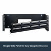 Picture of StarTech.com 4U Hinged Wall Mount Patch Panel Bracket - 6 inch Deep - 19" Patch Panel Swing Rack for Shallow Network Equipment- 33lbs (WALLMOUNTH4)