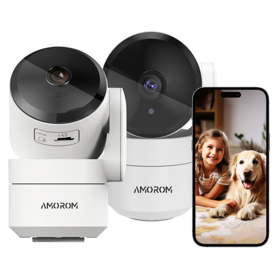 Picture of Indoor Camera for Home Security 360°, 1080p Security Camera with Pan&Tilt,Night Vision, Motion Detection,2-Way Audio,Baby Monitor Pet Cameras Compatible with Alexa/Google Assistant,2.4GHz WiFi, 2 Pack