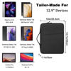 Picture of iPad Pro 12.9 Sleeve, Padded Protective Tablet Sleeve Carrying Case for iPad Pro 12.9 M2/M1/2018-2020, Surface Pro 9/8/X/7/6, 12.4 Galaxy Tab S8/S7+ (Black-12.9in)