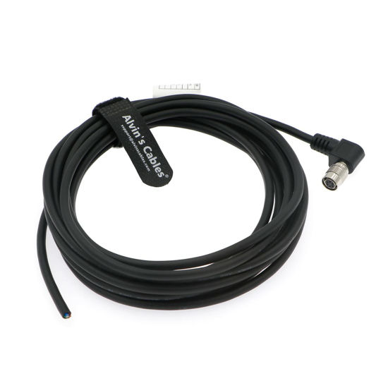 Picture of Alvin's Cables High Flex 6 Pin Hirose Female HR10A-7P-6S Cable Right Angle for Basler GIGE AVT CCD Camera 5M|16.4inches