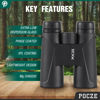 Picture of Binoculars for Adults, 12x42 Waterproof and Durable Binoculars with Multi-Coated Optics and Protective Rubber Armor, Lightweight Binocular for Bird Watching, Outdoor Sports, Hunting, Travel