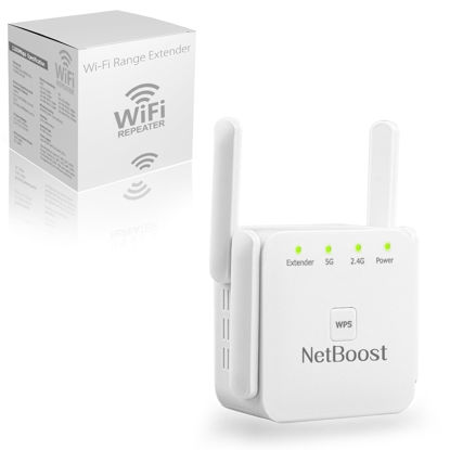 Picture of Netboost WiFi Extender,NetBoost pro WiFi Extender 2024. with Ethernet Port 2.4G Speed up to 300 Mbps Signal Repeater Get Strong Wi-Fi Signal in Every Corner of Your Home (1200 Mbps)