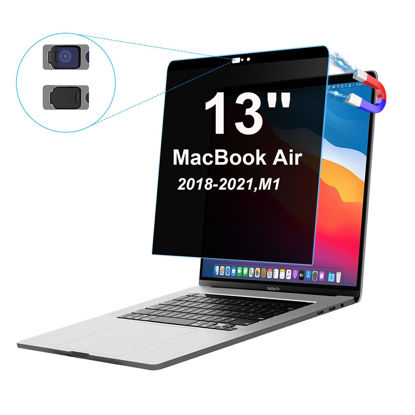 Picture of Ceydebne Magnetic Privacy Screen for MacBook Air 13 Inch (Released in 2018-2020) Anti Blue Light Protector Screen Filter with Camera Cover(A1932,A2179,A2337 M1)