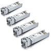 Picture of 10G Single Mode SFP+ LC Module, 10GBase-LR Fiber Transceiver for Cisco SFP-10G-LR, Meraki MA-SFP-10GB-LR, Ubiquiti UniFi UF-SM-10G, Mikrotik, Netgear, D-Link and More (SMF,1310nm,10km,DDM) 4 Pack