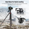 Picture of NEEWER Tripod Fluid Head with +/-10° Leveling Base (37mm Dia.), Metal Pan Tilt Head with Arca Type QR Plate, Telescopic Handle for Compact Video Camera DSLR Camera, Max Load 8.8lb/4kg, GM27, Grey